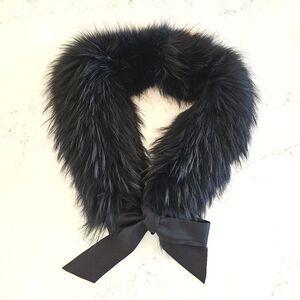 ALEXANDRA Collection ribbon-fastening real-fur scarf